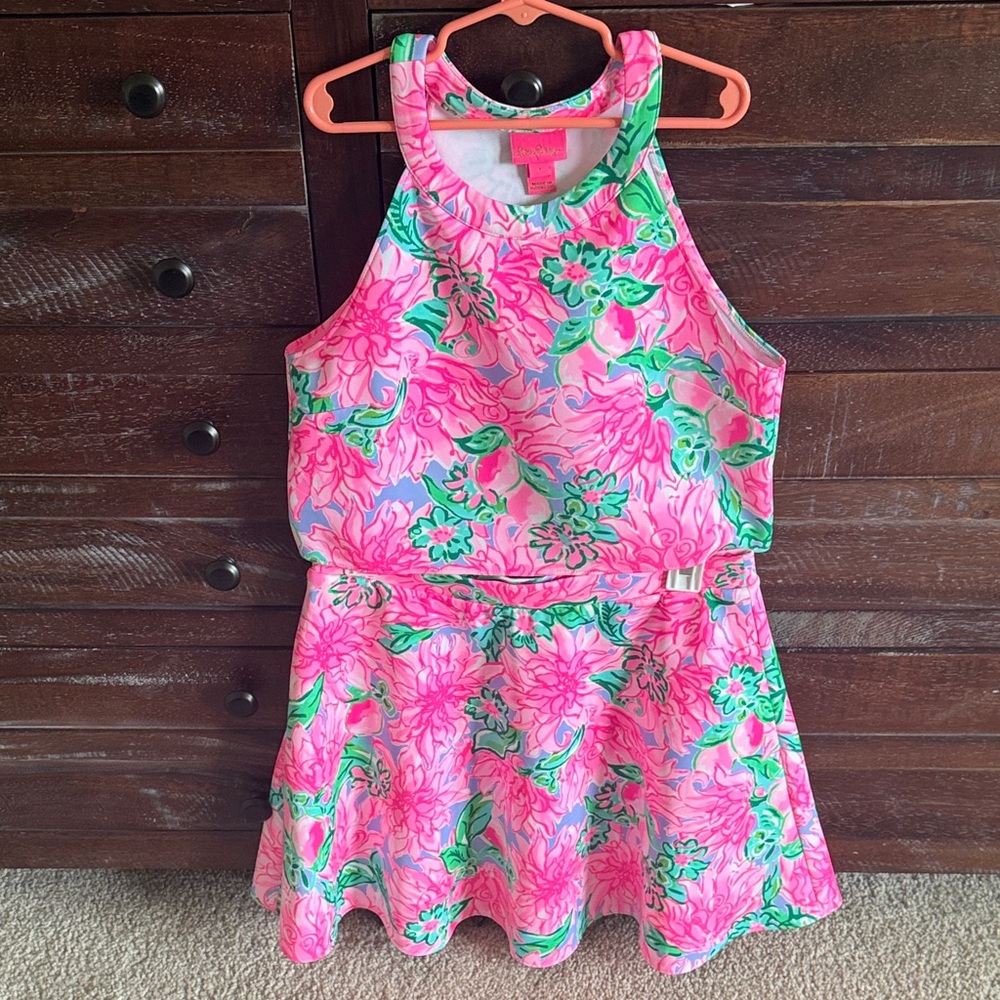 Lilly Pulitzer Pink Floral Kids Skirt Set - Picture 6 of 10
